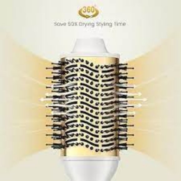 NEW PRITECH DUAL VOLTAGE 1000W CERAMIC IONIC HOT AIR BRUSH - 4 IN 1 STYLER - Picture 3 of 11